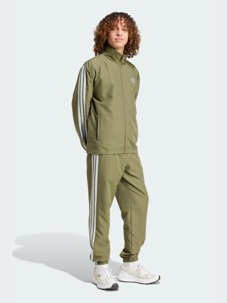 Костюм чоловічий Adidas M 3S WV TT TS оливковий JI8850 — фото 3