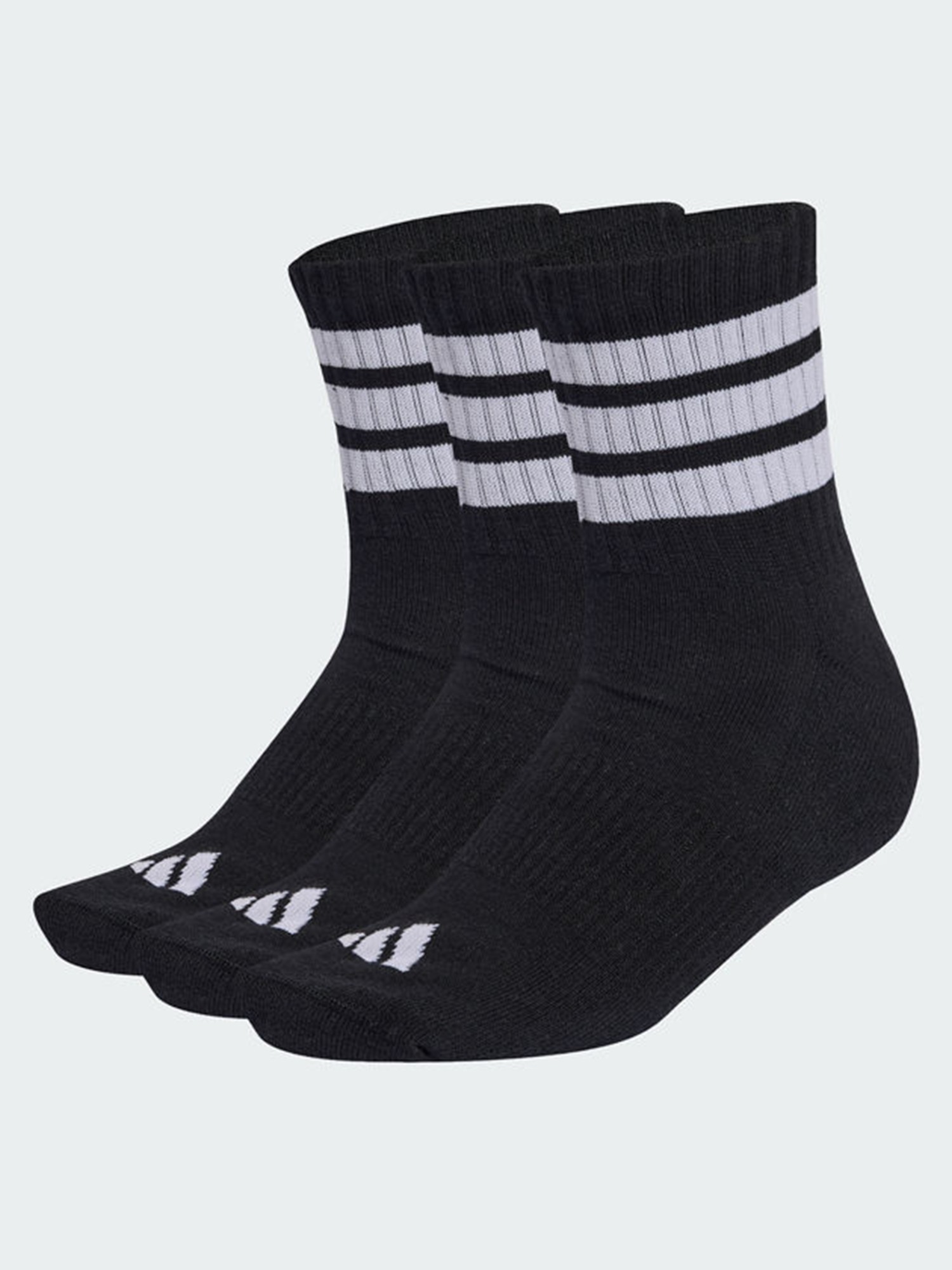 Носки Adidas 3S ESS C MID 3P черные KC9617 изображение 2