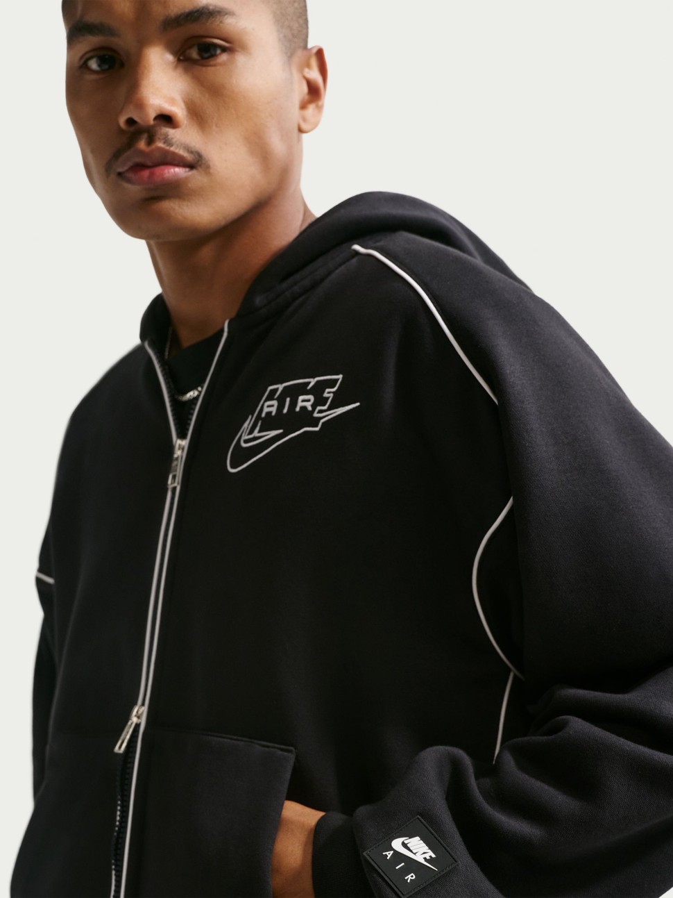 Толстовка мужская Nike M NK AIR BB FZ HDY черная IF1274-010 — фото 6 — Sport City Толстовка мужская Nike M NK AIR BB FZ HDY черная IF1274-010 — фото 6