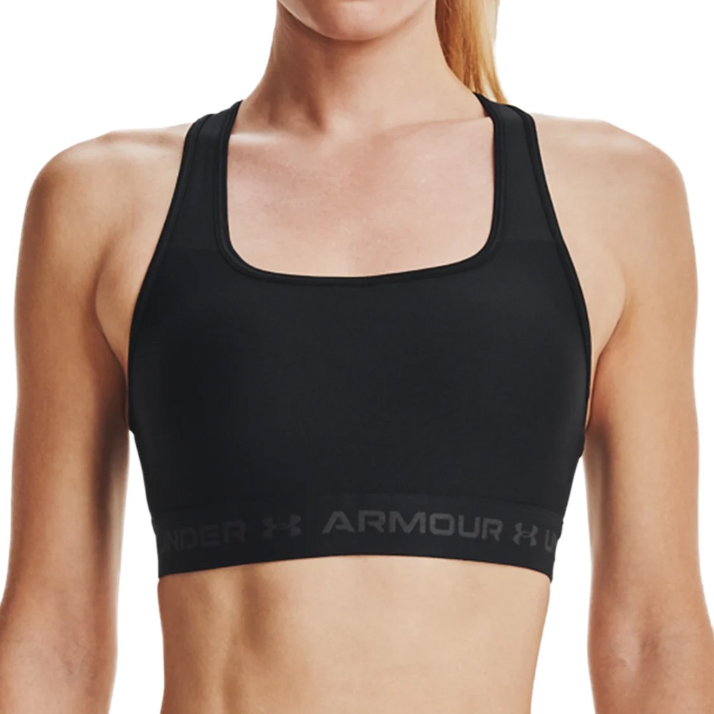Бра женское Under Armour UA Crossback Mid Bra черное 1361034-001 изображение 1