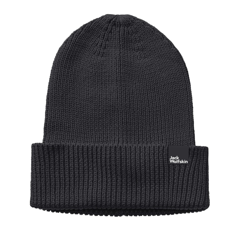 Шапка унісекс Jack Wolfskin ESSENTIAL BEANIE чорна 1910881-6000 — фото 1