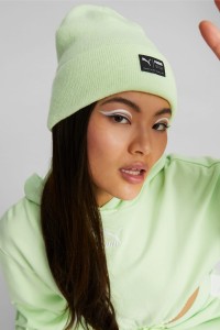 Шапка Puma ARCHIVE heather beanie лаймова 02173921 изображение 3
