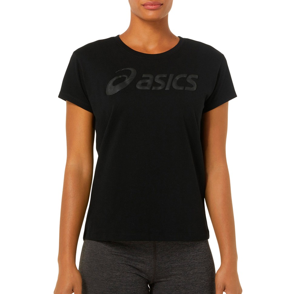 Футболка жіноча Asics ASICS BIG LOGO TEE III чорна 2032C411-002 — фото 1