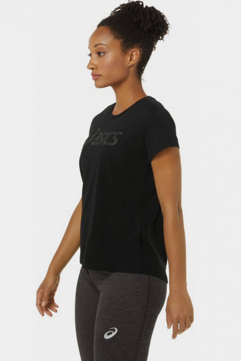 Футболка жіноча Asics ASICS BIG LOGO TEE III чорна 2032C411-002 — фото 3