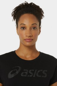 Футболка жіноча Asics ASICS BIG LOGO TEE III чорна 2032C411-002 изображение 5