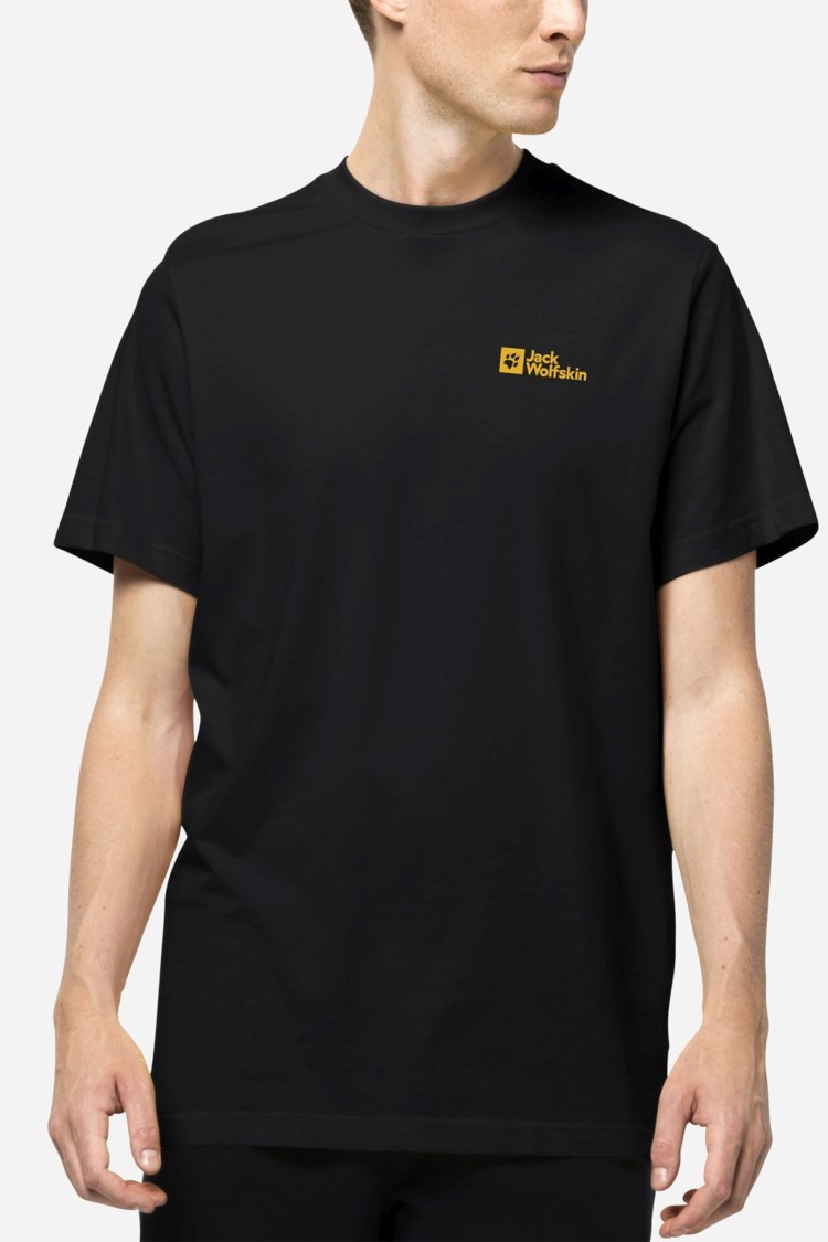 Футболка мужская Jack Wolfskin ESSENTIAL T M черная 1808382-6000 изображение 2