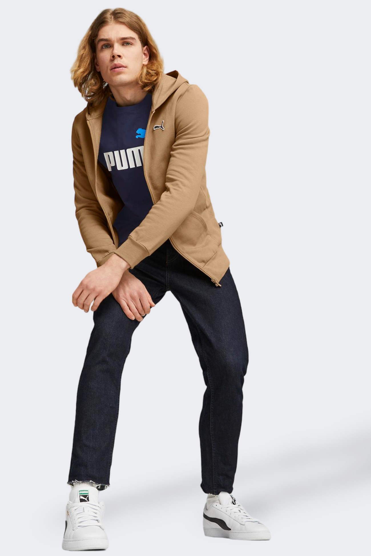 Толстовка чоловіча Puma BETTER ESSENTIALS Full-Zip Hoodie FL бежева 67681585 изображение 3