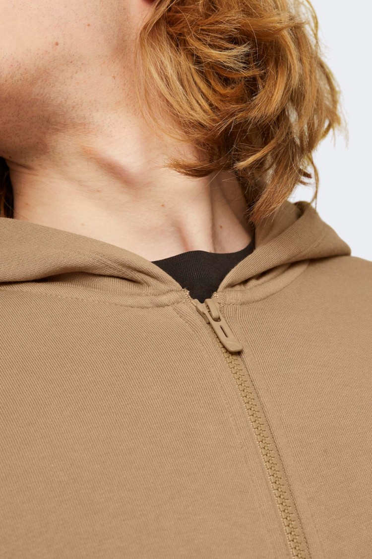Толстовка мужская Puma BETTER ESSENTIALS Full-Zip Hoodie FL бежевая 67681585 изображение 4