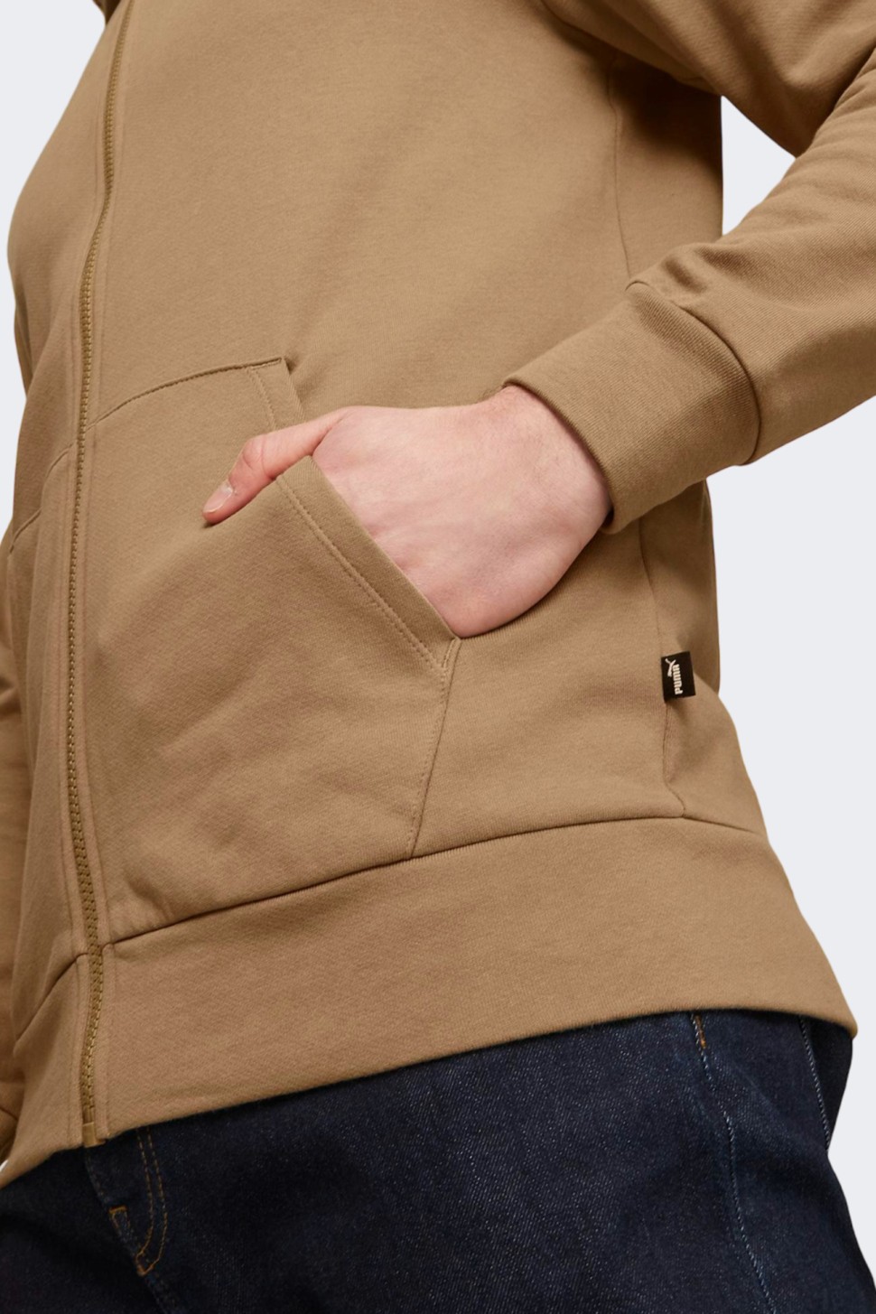 Толстовка чоловіча Puma BETTER ESSENTIALS Full-Zip Hoodie FL бежева 67681585 — фото 5