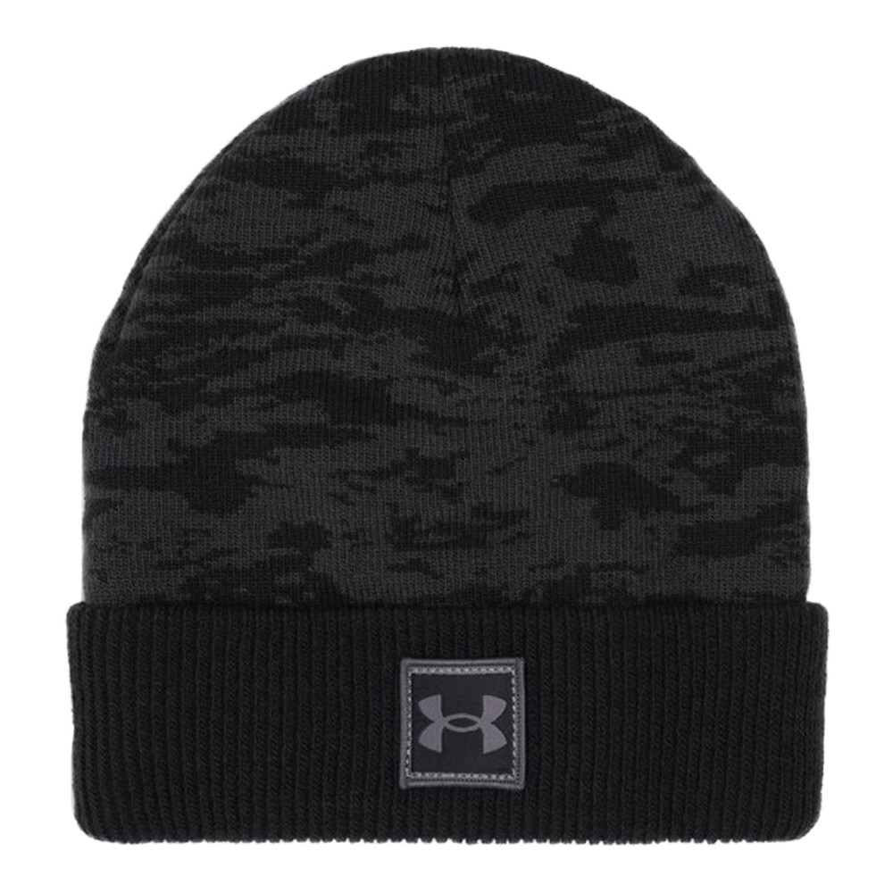 Шапка  Under Armour Ua Graphic Knit Beanie черная 1365939-001 изображение 1