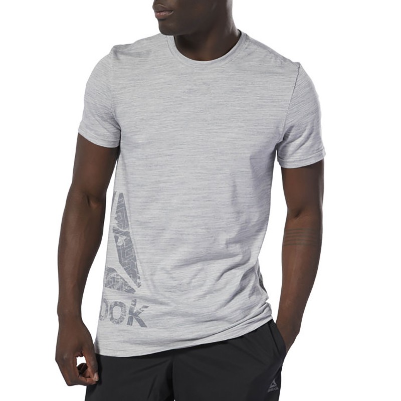 Футболка мужская Reebok Te Marble Group Tee серая DU8281 изображение 2