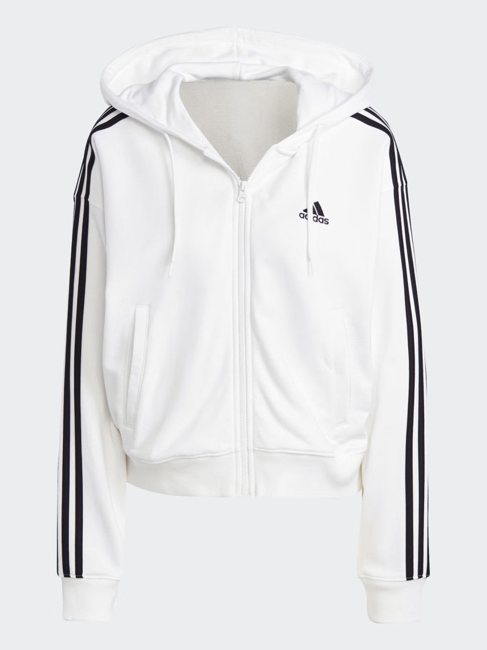 Толстовка жіноча Adidas W 3S FT FZ S HD біла IK8387 — фото 6