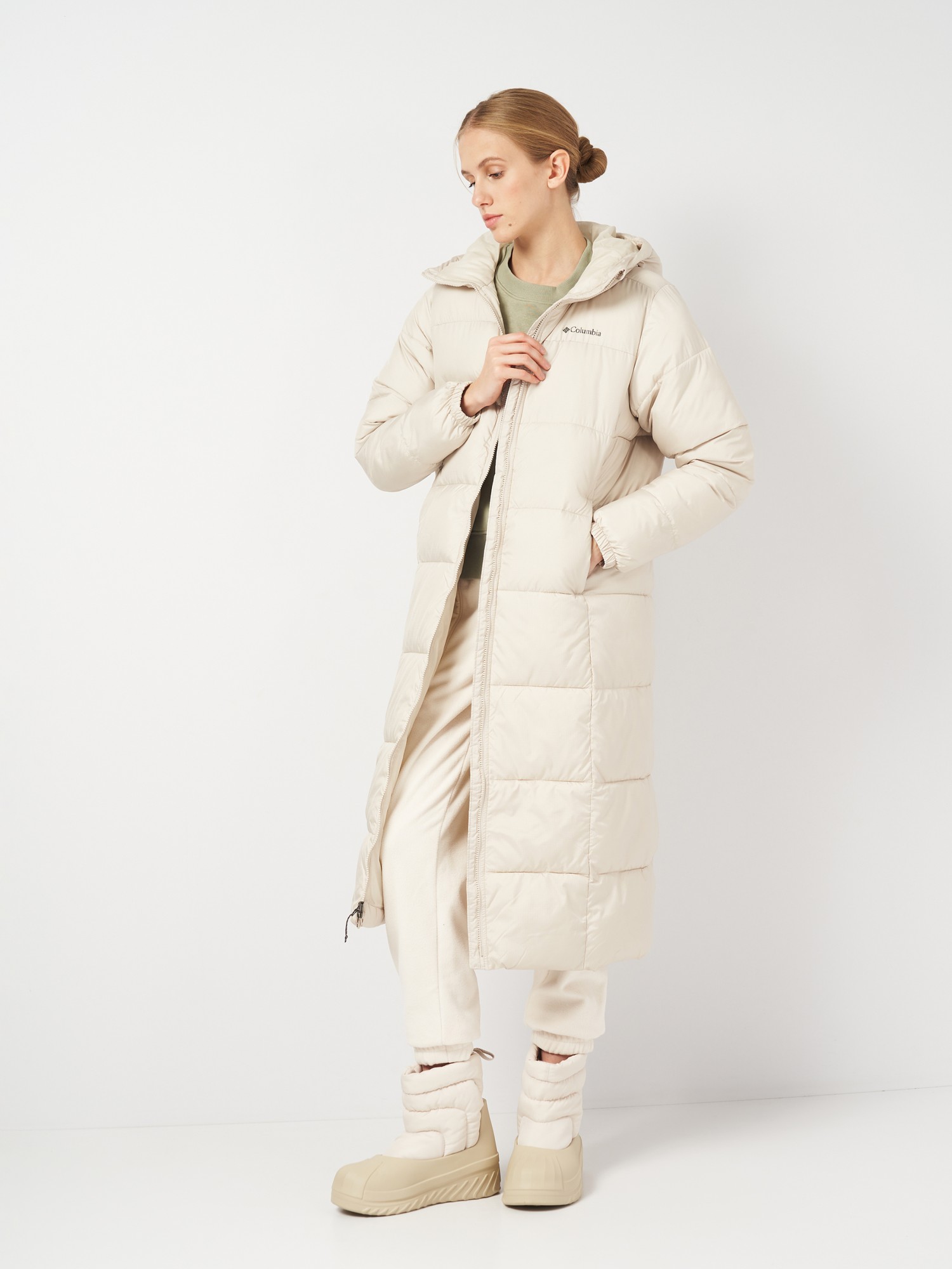 Куртка женская Columbia Puffect™ II Long Jacket бежевая 2088451-278 изображение 4