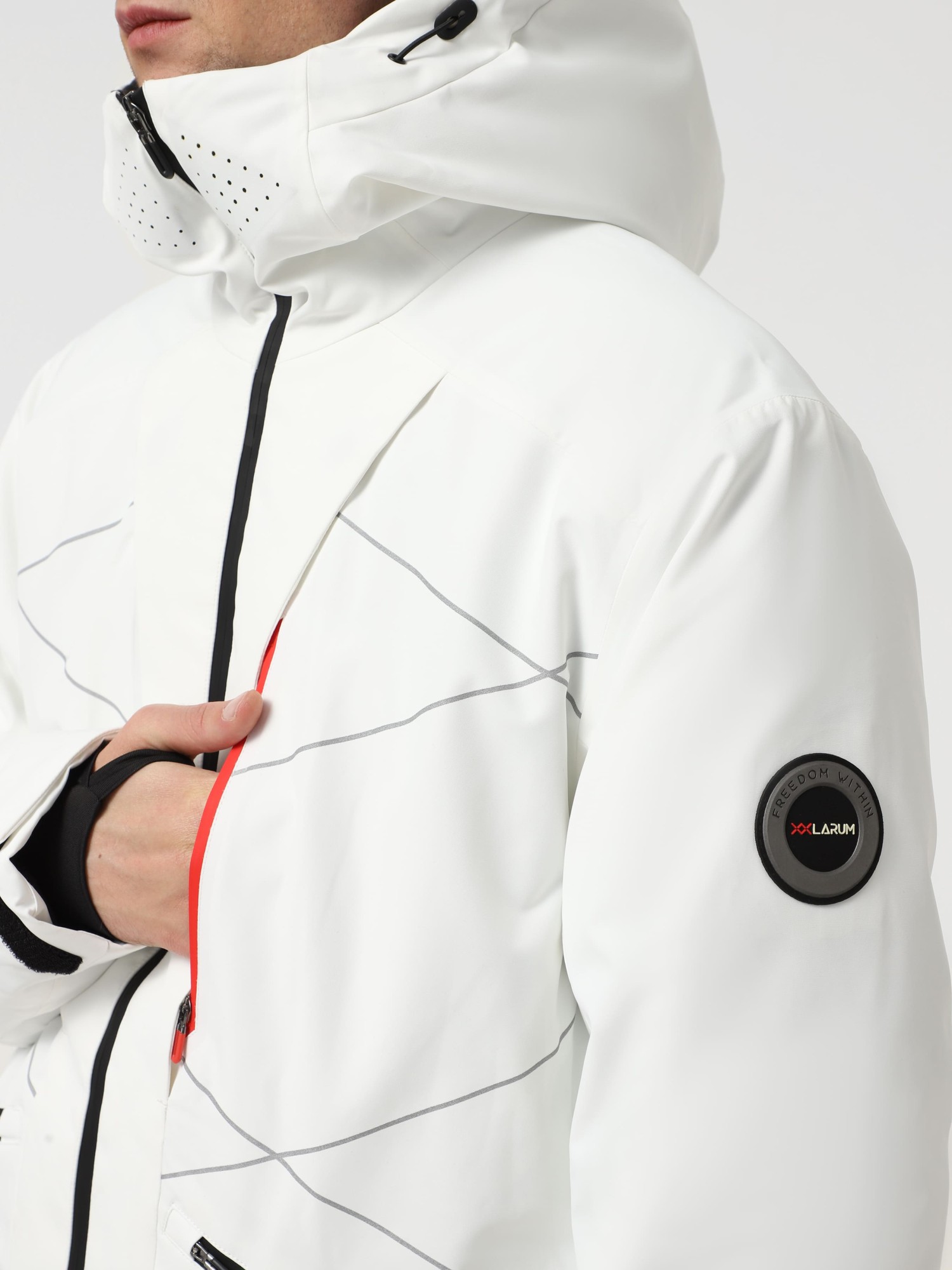 Куртка чоловіча Larum Crest біла 302504-100 изображение 10
