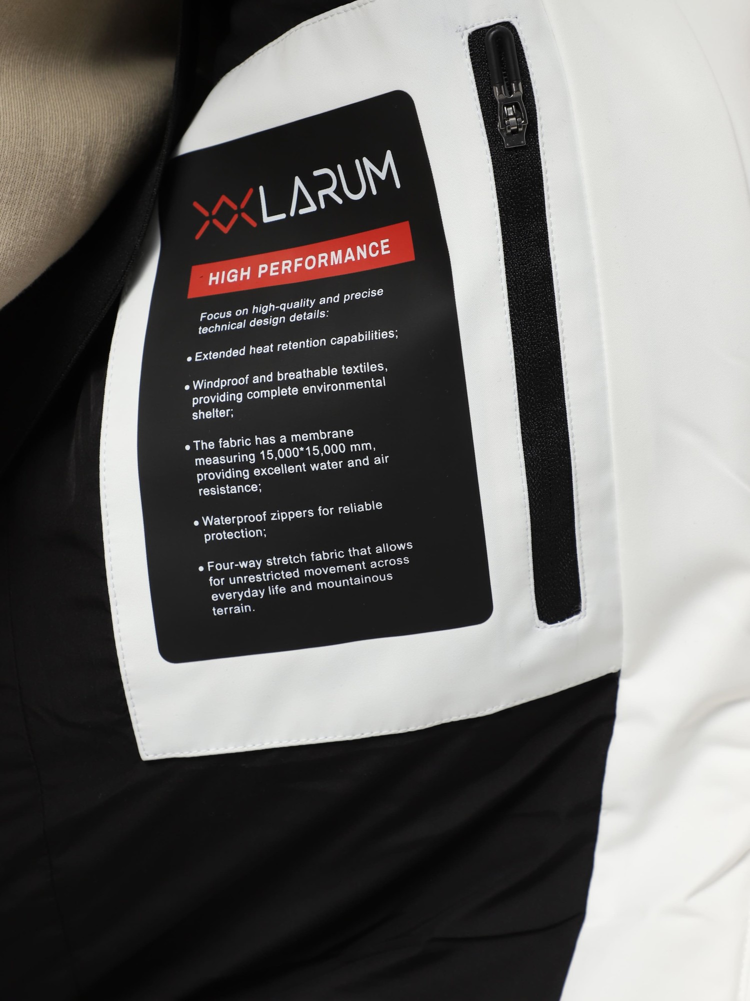 Куртка чоловіча Larum Crest біла 302504-100 изображение 11