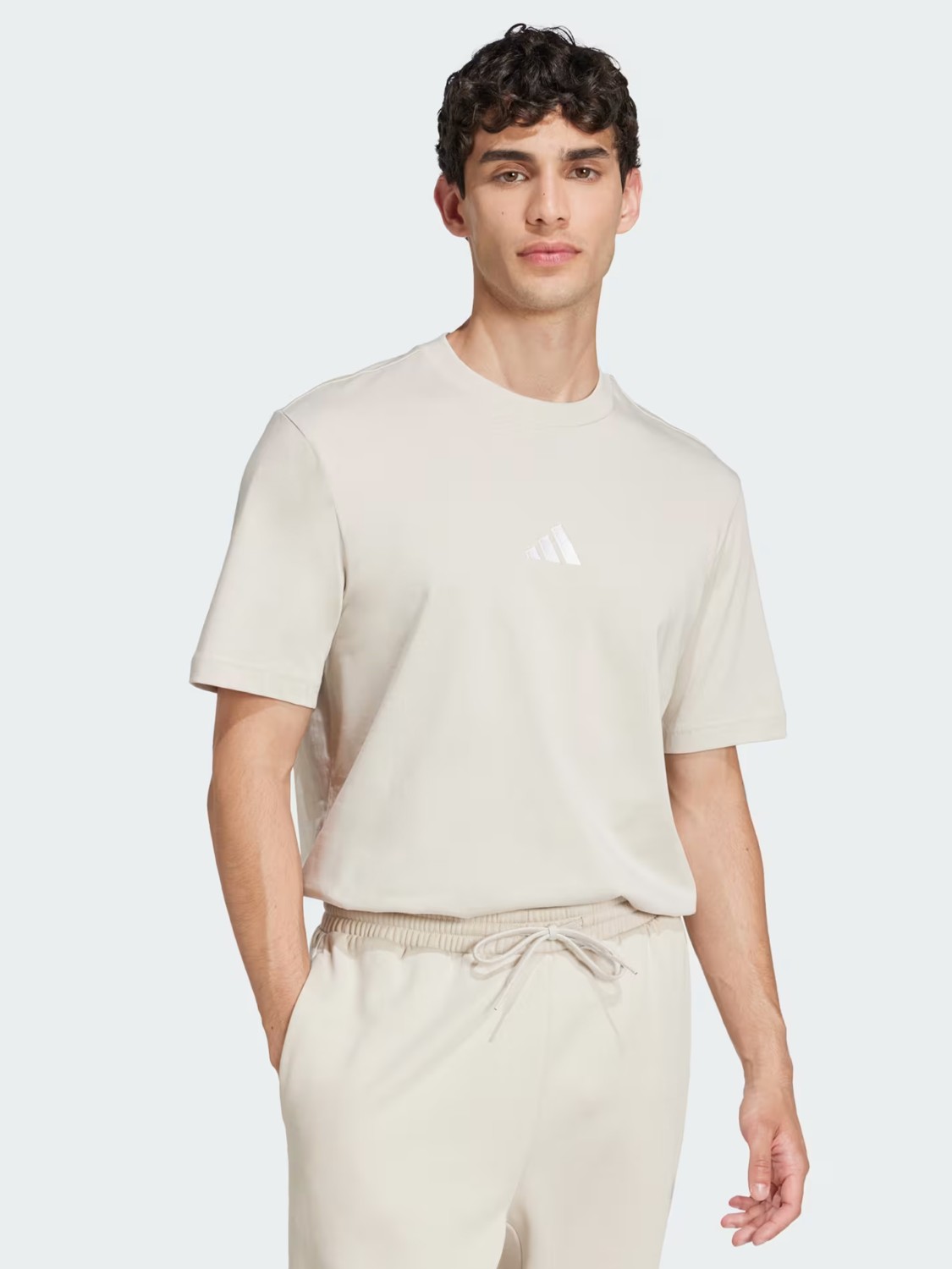 Футболка мужская Adidas M SL SJ T серая JD1779 изображение 4