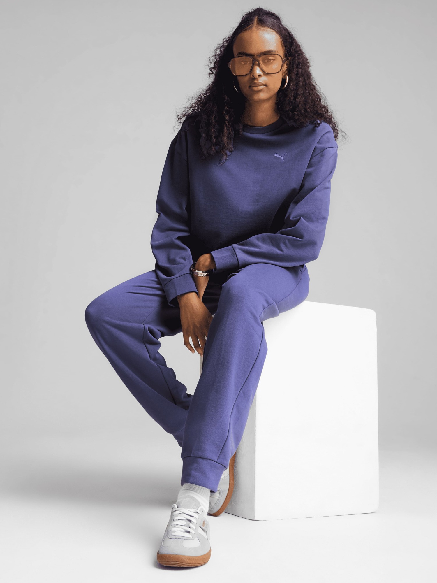 Брюки женские Puma HER High-Waist Sweatpants фиолетовые 68566746 изображение 6