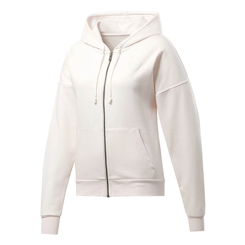 Толстовка жіноча Reebok Training Essentials Full-Zip рожева FT0888 — фото 1