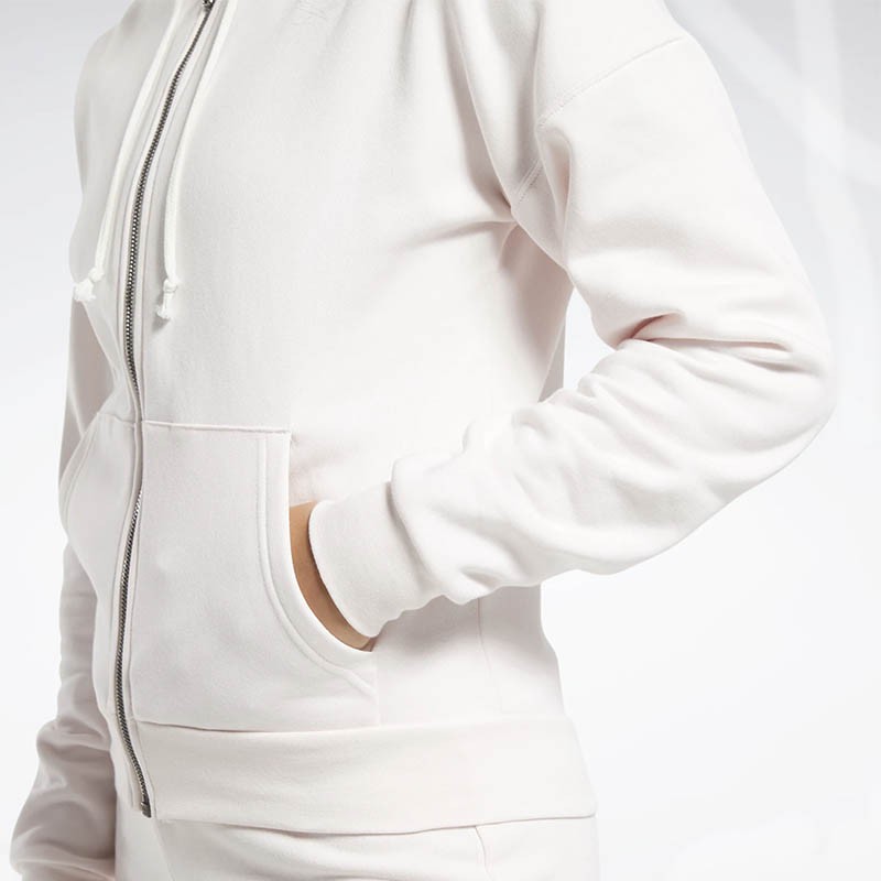 Толстовка жіноча Reebok Training Essentials Full-Zip рожева FT0888 — фото 3