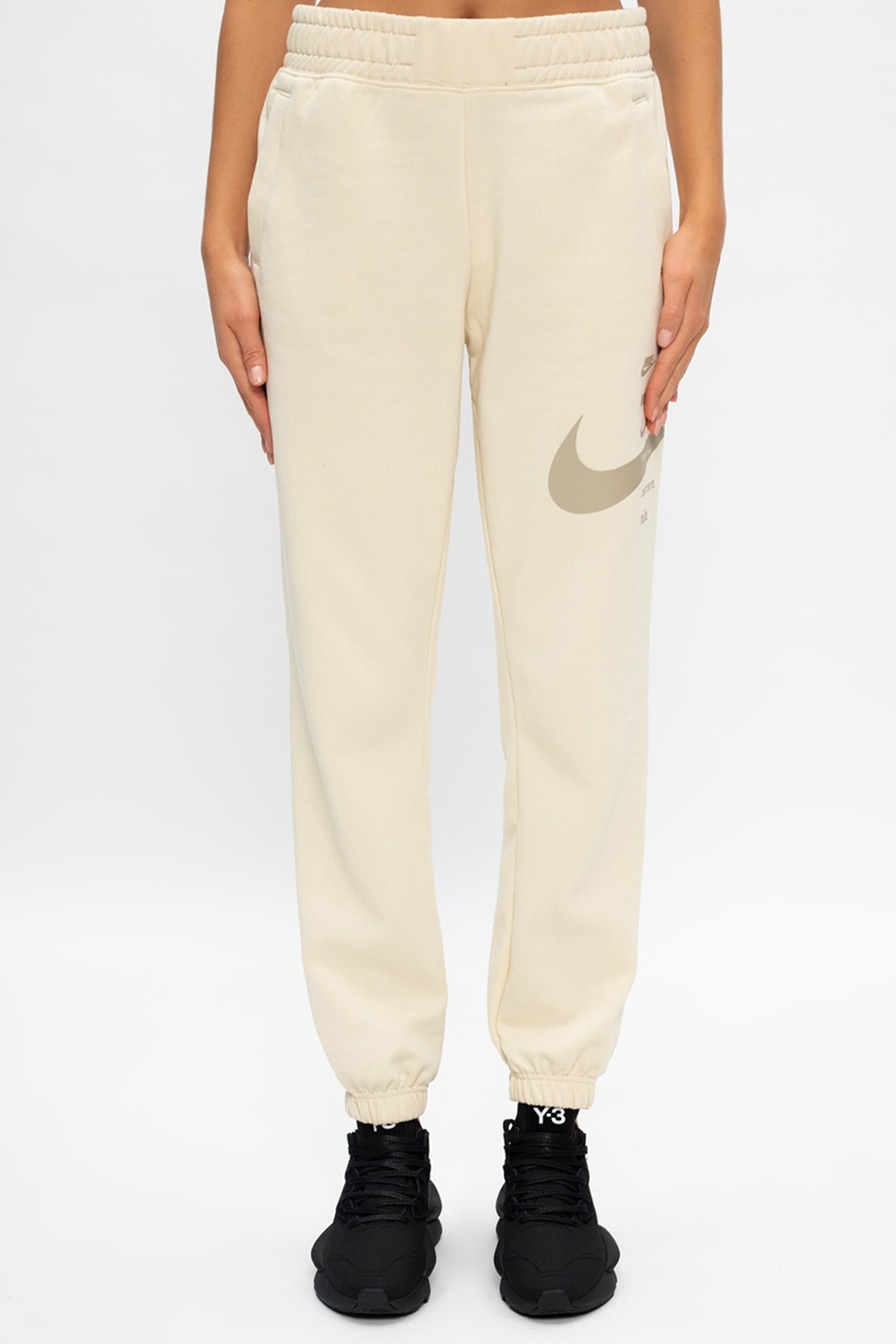 Штани жіночі Nike W Nsw Swsh Pant Flc Bb бежеві CU5631-238  изображение 3