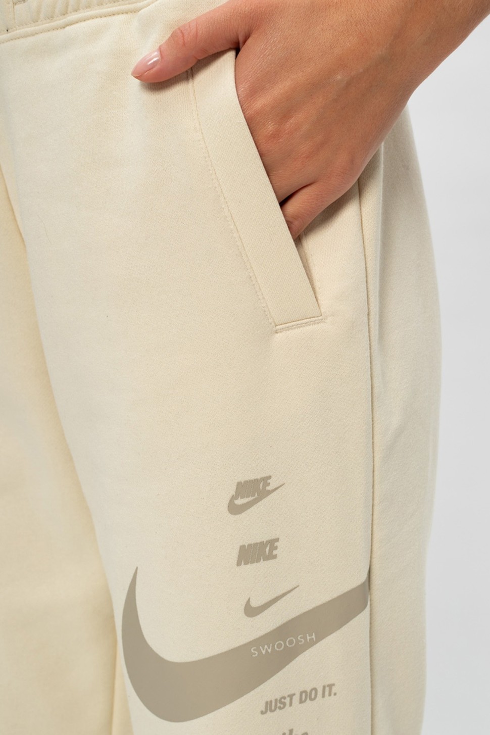Штани жіночі Nike W Nsw Swsh Pant Flc Bb бежеві CU5631-238  — фото 5