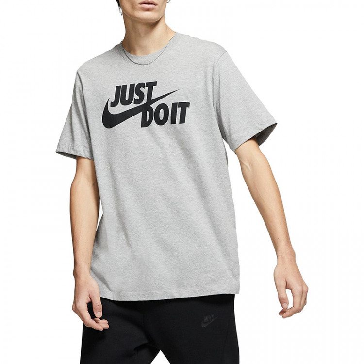 Футболка мужская Nike Tee Just Do It Swoosh серая AR5006-063 изображение 2