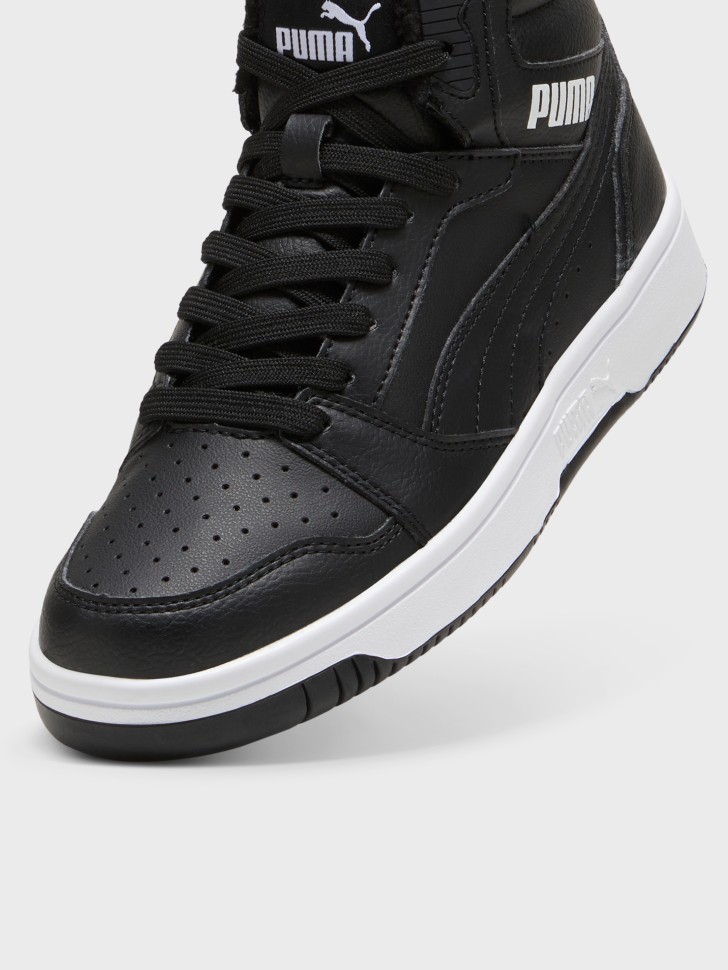 Кросівки дитячі Puma Rebound V6 Mid WTR Jr чорні 39468501 изображение 6