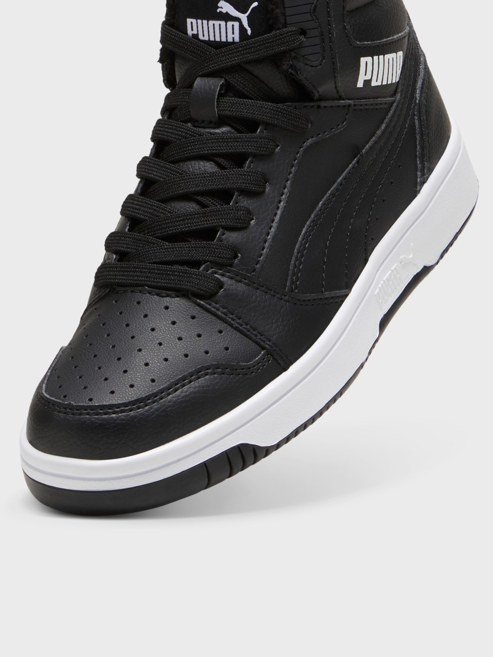 Кросівки дитячі Puma Rebound V6 Mid WTR Jr чорні 39468501 — фото 6