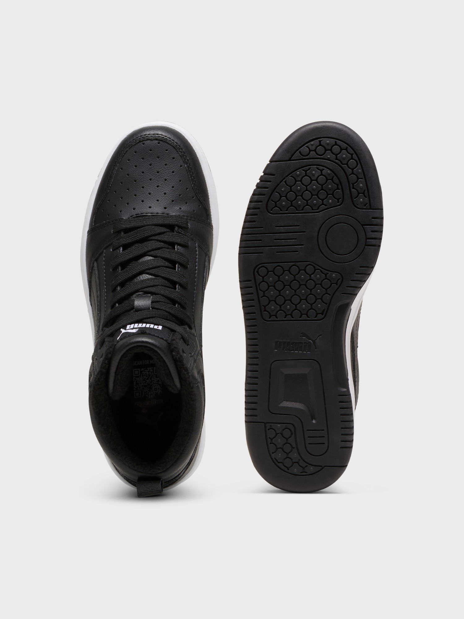 Кросівки дитячі Puma Rebound V6 Mid WTR Jr чорні 39468501 изображение 7