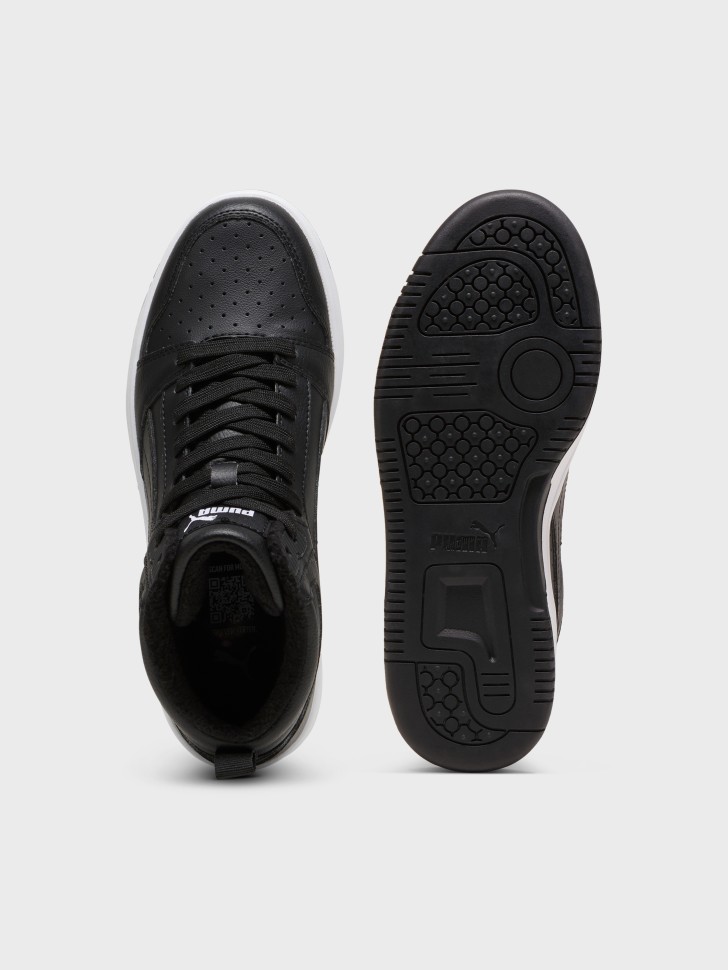 Кросівки дитячі Puma Rebound V6 Mid WTR Jr чорні 39468501 изображение 7