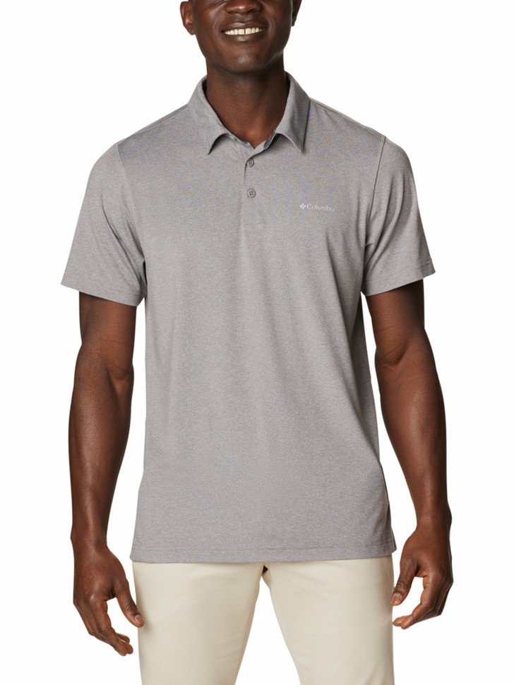 Рубашка-поло мужская Columbia Tech Trail ™ Polo серая 1768701-004 изображение 2