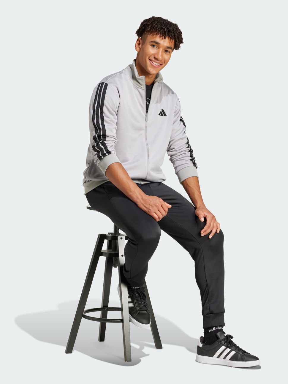 Костюм чоловічий Adidas M 3S FT TT TS сірий JI8876 — фото 4