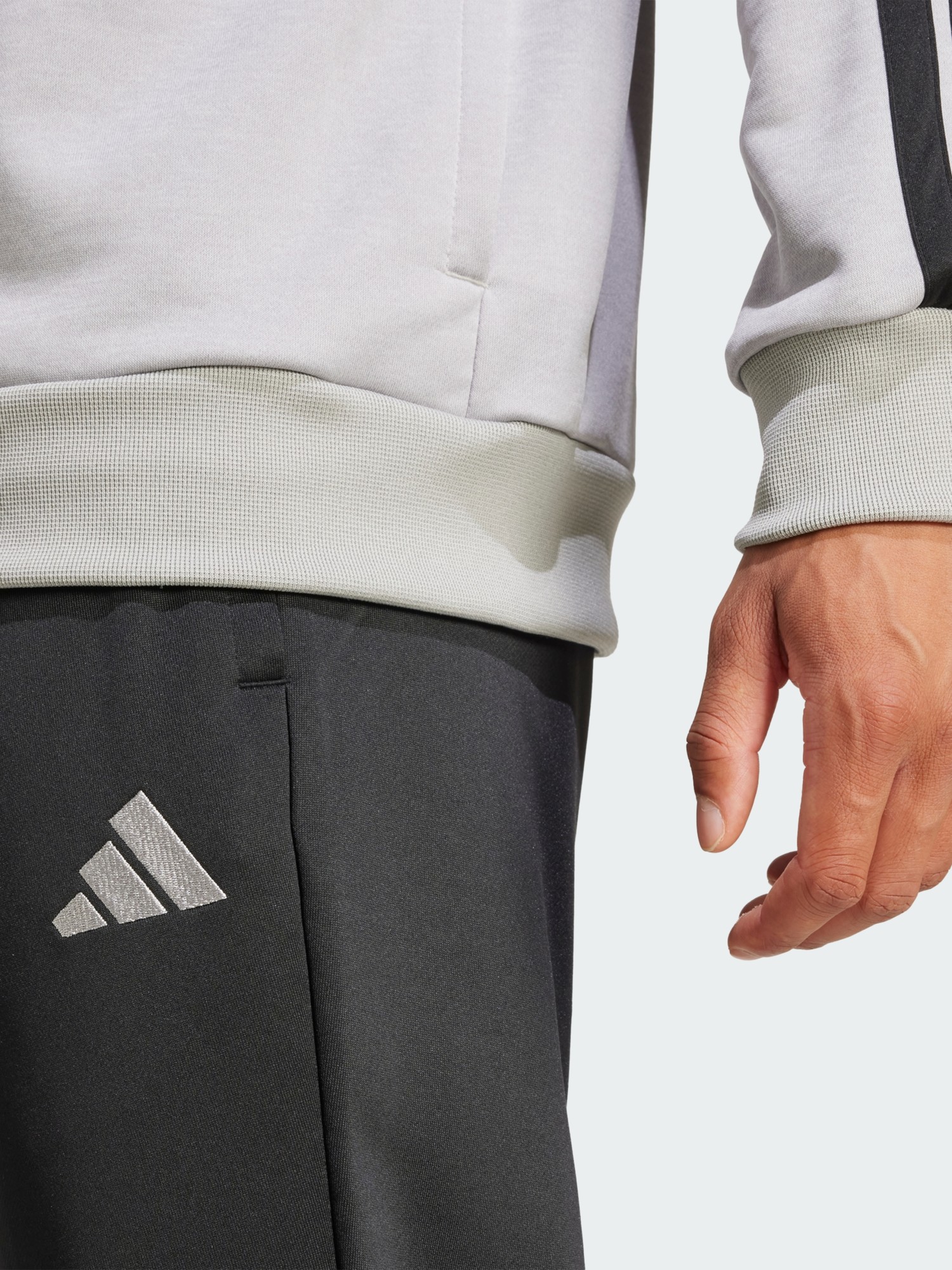 Костюм мужской Adidas M 3S FT TT TS серый JI8876 изображение 6