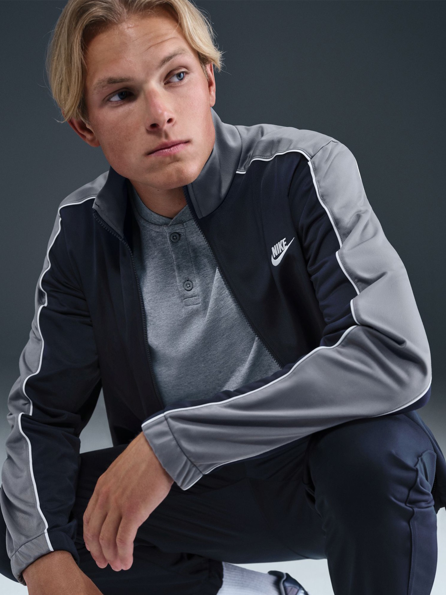 Костюм мужской Nike M NK CLUB PK TRK SUIT темно-синий HV1444-451 изображение 5