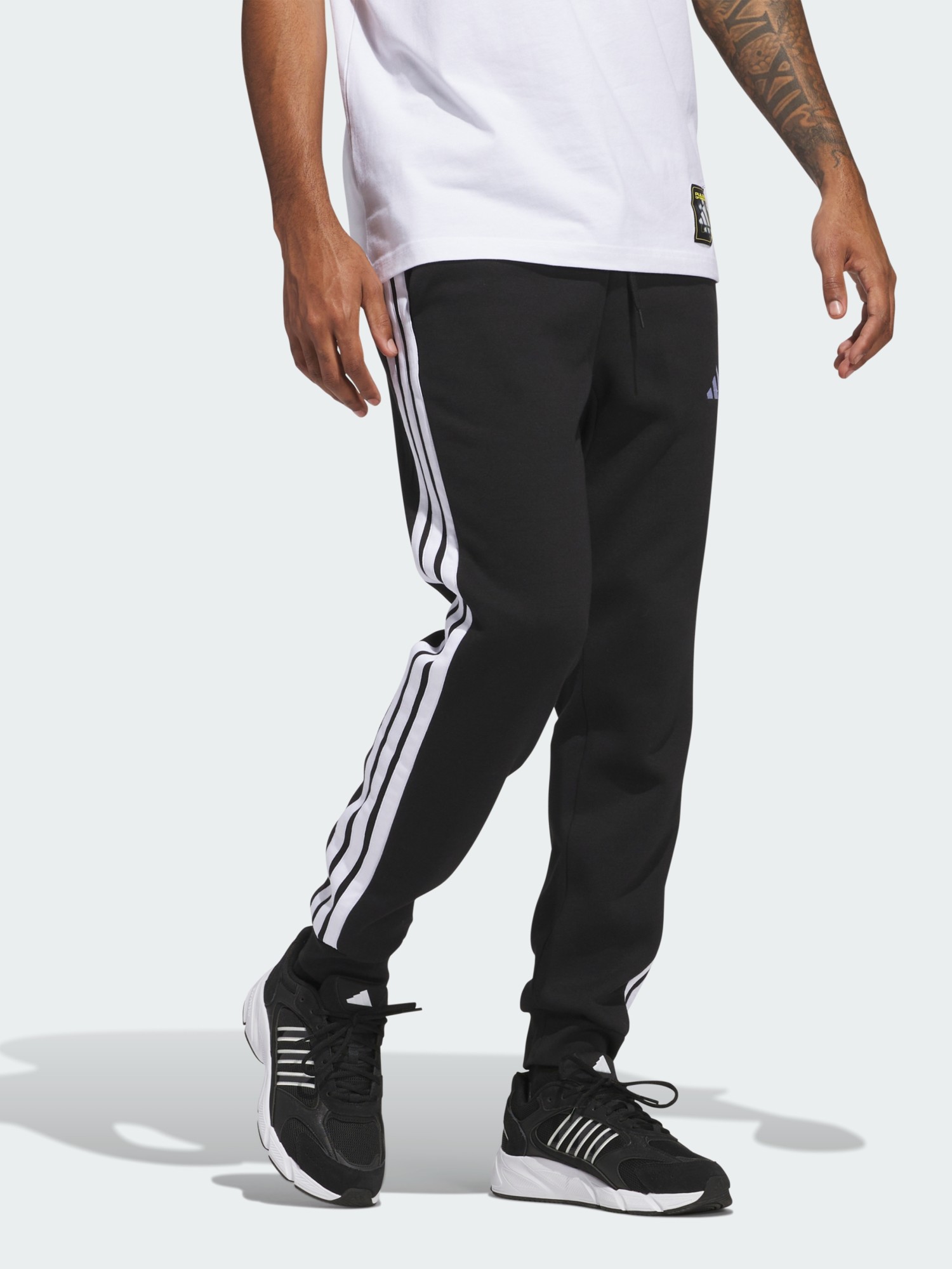 Брюки мужские Adidas M 3S FL TC PT черные JD1861 изображение 4