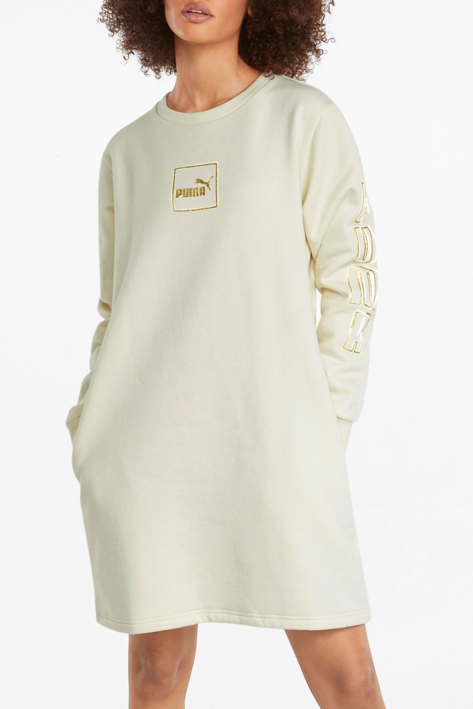 Сукня жіноча Puma Holiday Dress Fl молочна 58955073 — фото 3