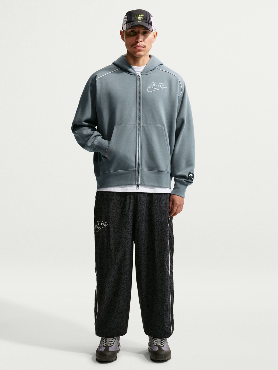 Men's sweatshirt Nike M NK AIR BB FZ HDY gray IF1274-084 — photo 2
