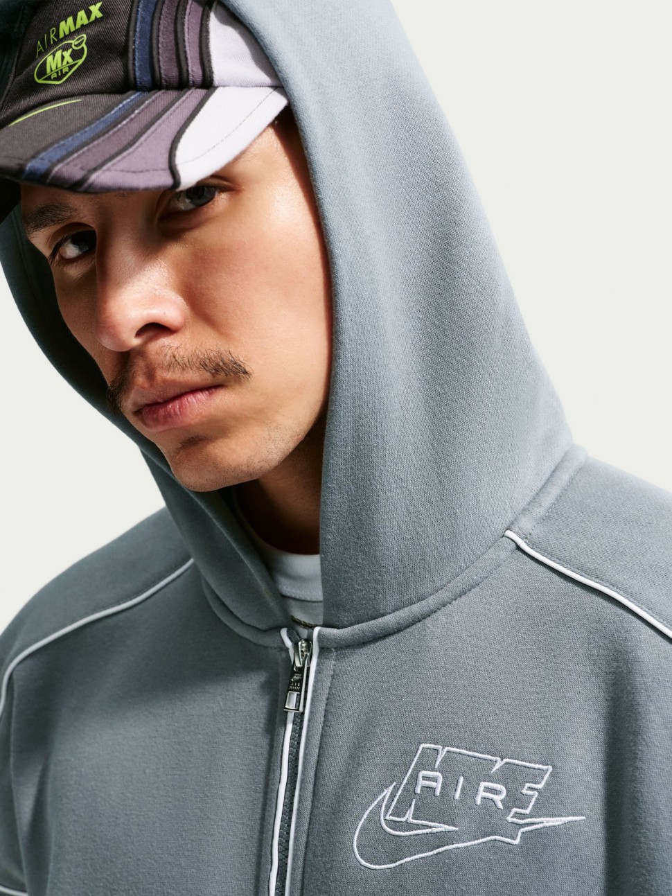 Men's sweatshirt Nike M NK AIR BB FZ HDY gray IF1274-084 — photo 4
