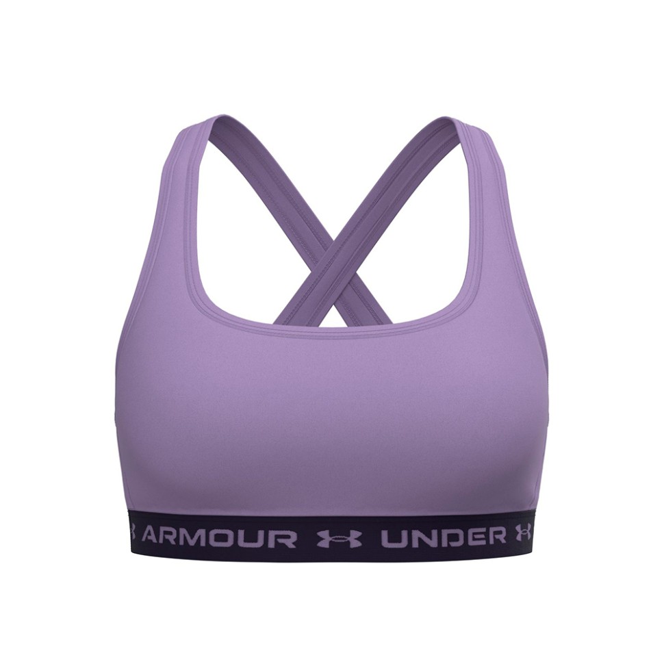 Бра женский Under Armour Ua Crossback Mid Bra сиреневый 1361034-566 — фото 1