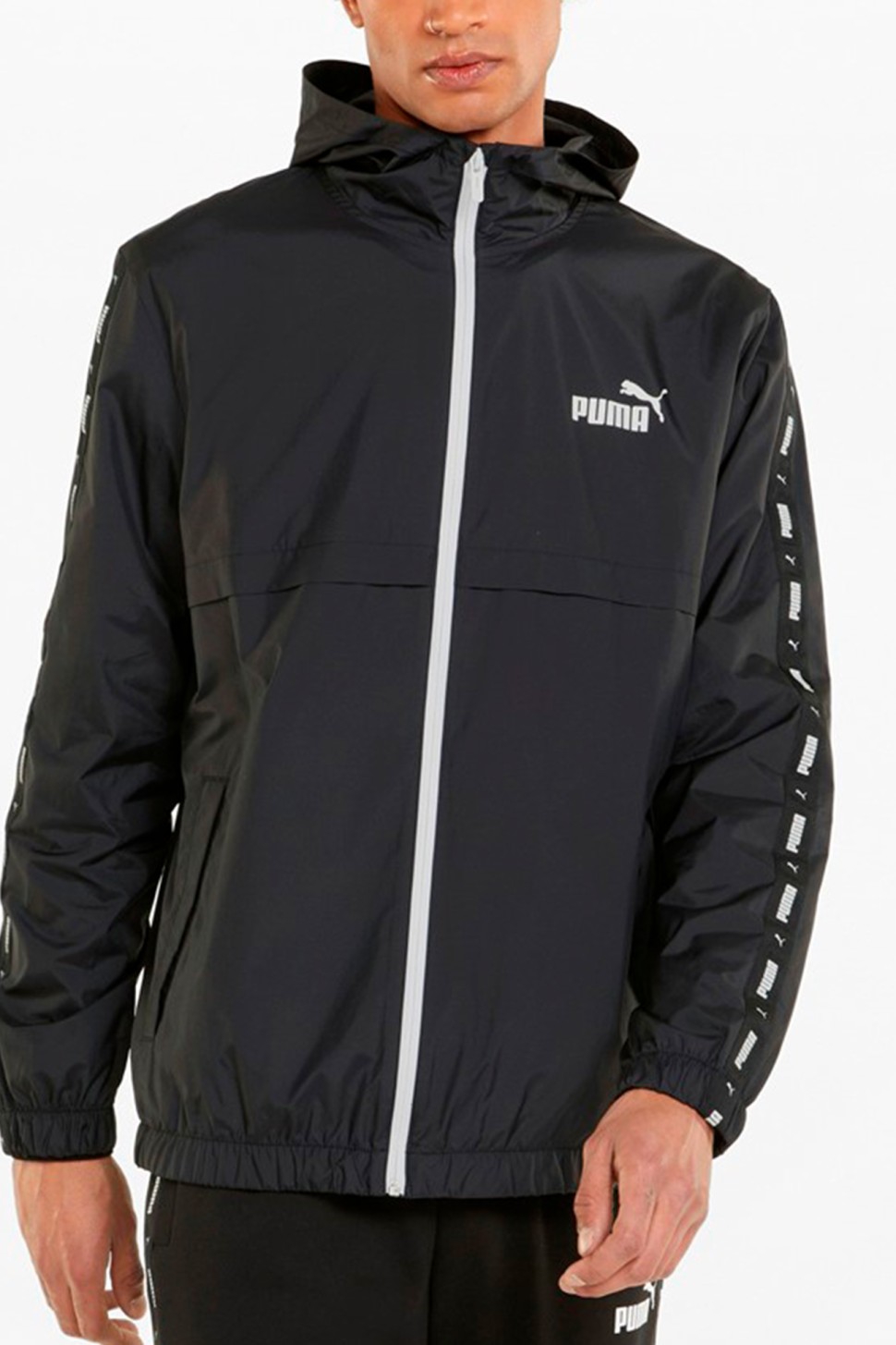  Вітровка чоловіча Puma Ess+ Tape Windbreaker чорна 84747701 — фото 2