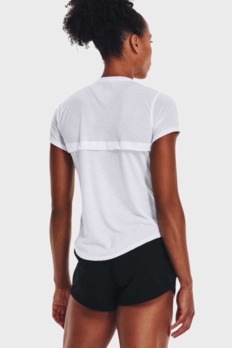 Футболка жіноча Under Armour UA Streaker SS біла 1361371-100 изображение 4