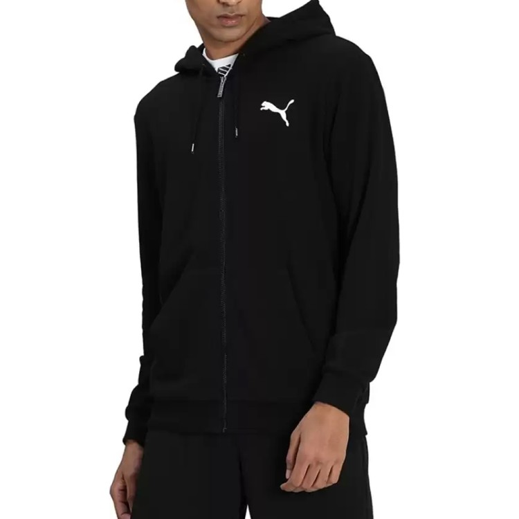 Толстовка мужская Puma ESS Small Logo FZ Hoodie черная 58670451