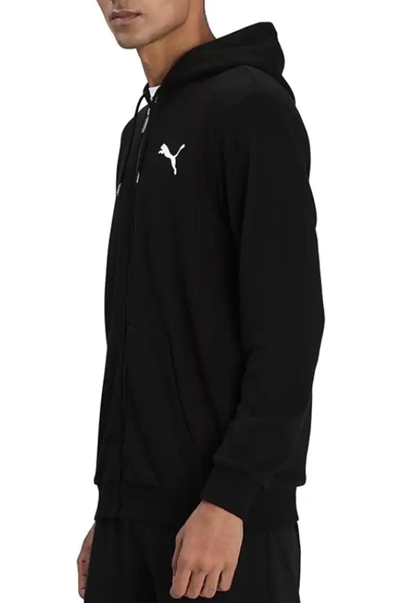 Толстовка мужская Puma ESS Small Logo FZ Hoodie черная 58670451 изображение 2
