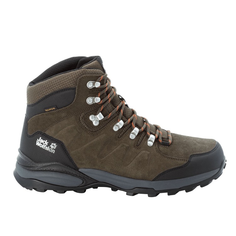 Ботинки мужские Jack Wolfskin REFUGIO TEXAPORE MID M хаки 4049841-4287