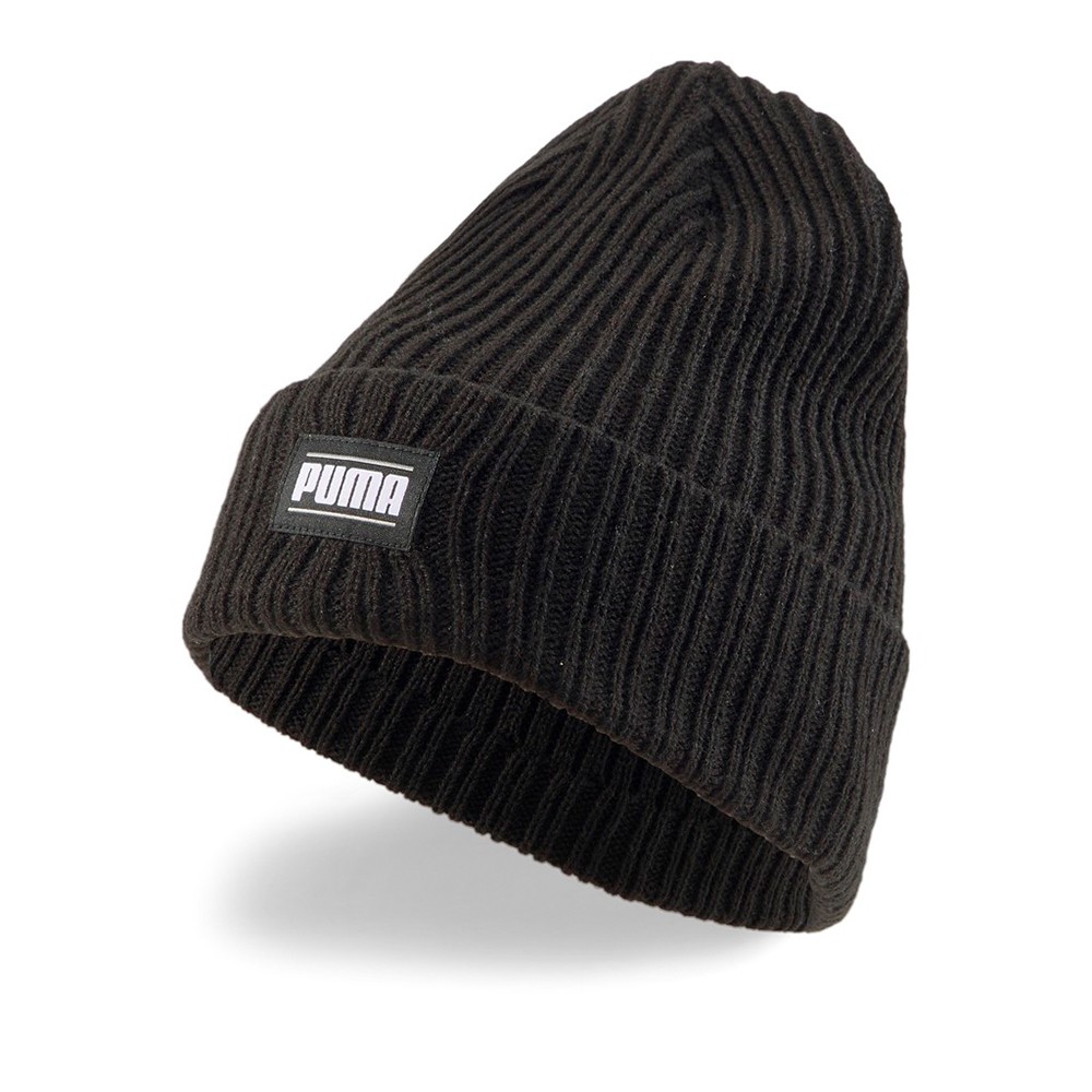 Шапка Puma Ribbed Classic Cuff Beanie черная 02403801