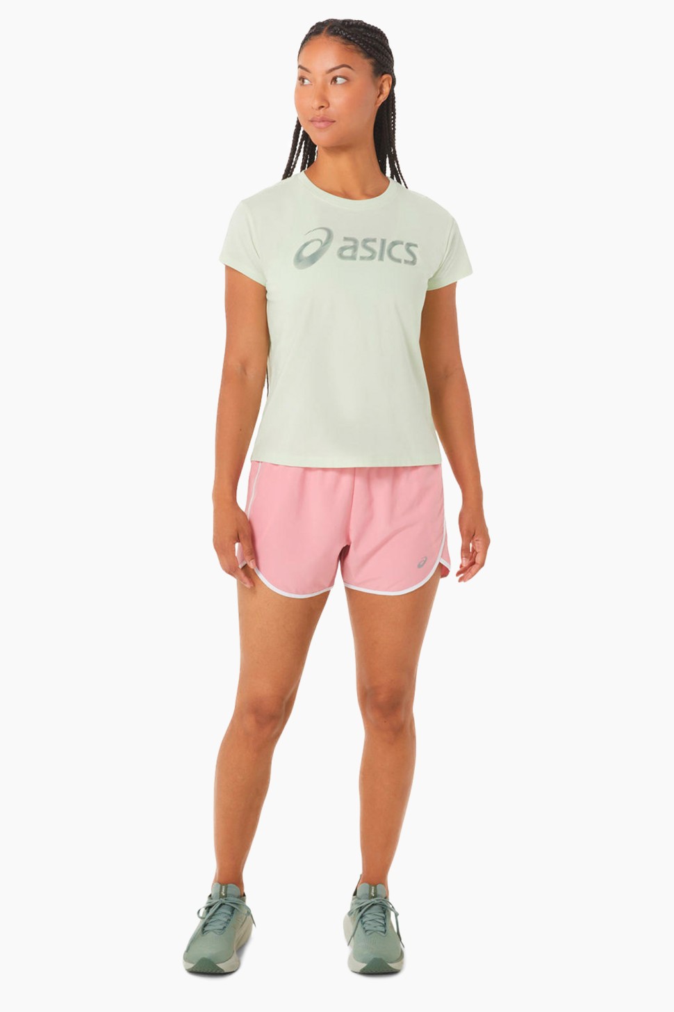Футболка жіноча Asics ASICS BIG LOGO TEE III м'ятна 2032C411-302 — фото 4