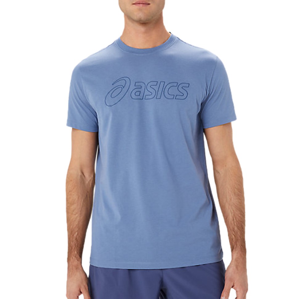 Футболка чоловіча Asics ASICS LOGO SS TEE синя 2031E188-400 — фото 1