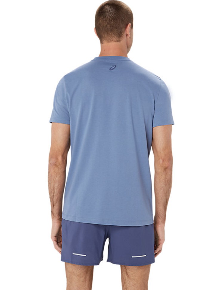 Футболка чоловіча Asics ASICS LOGO SS TEE синя 2031E188-400 изображение 3