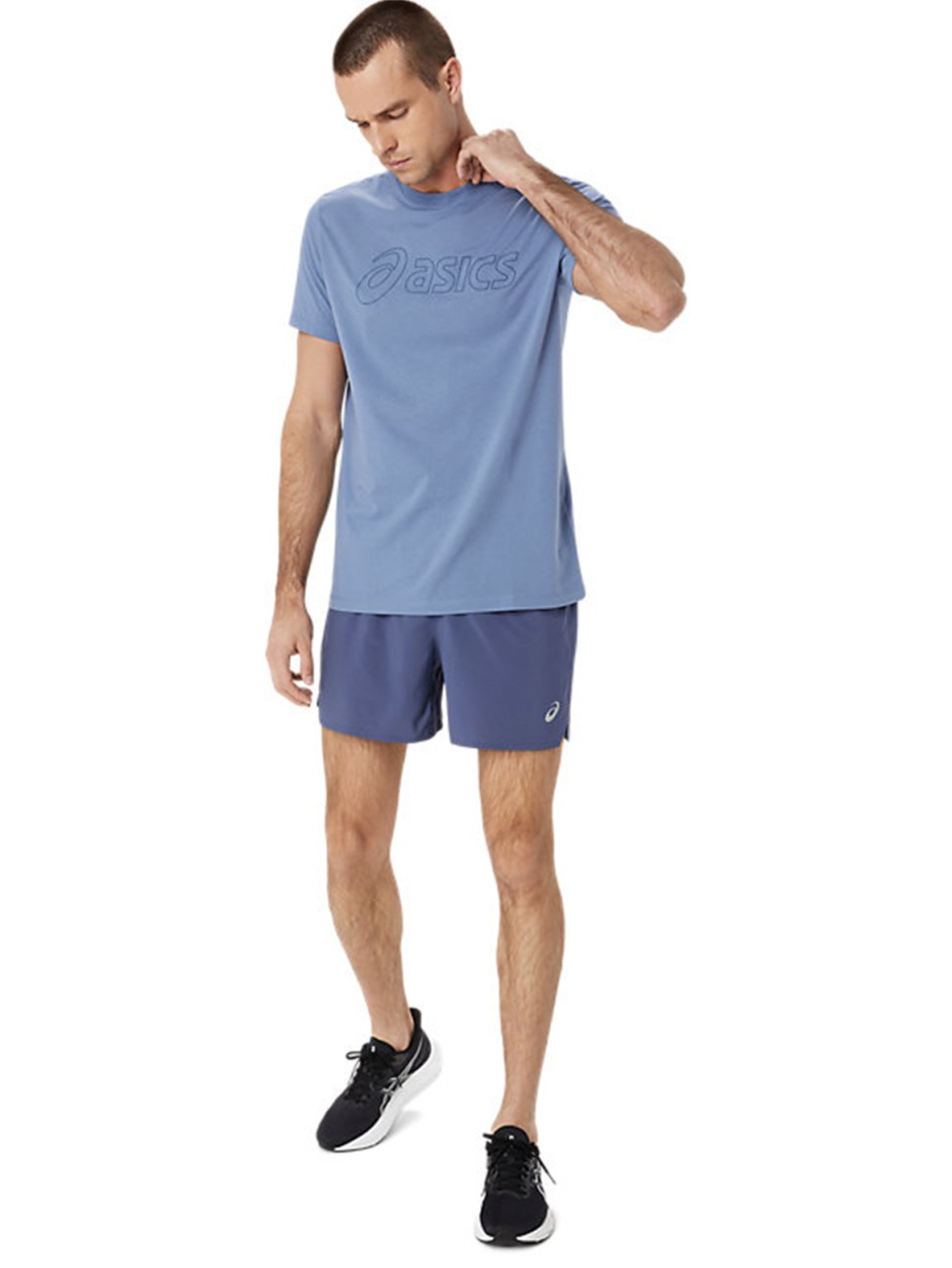 Футболка чоловіча Asics ASICS LOGO SS TEE синя 2031E188-400 — фото 5