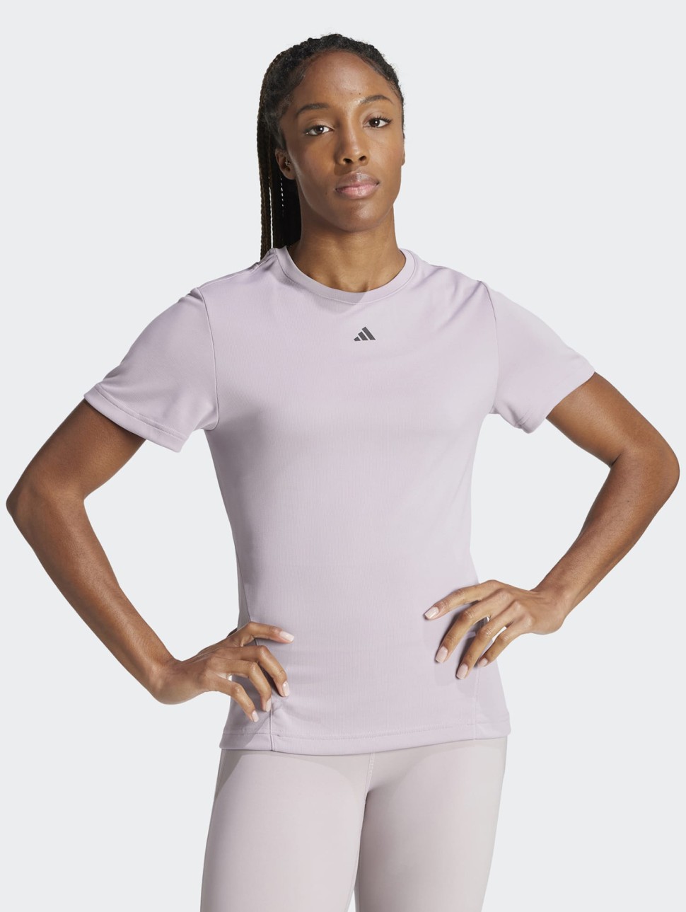 Футболка женская Adidas D4T HIIT SC T фиолетовая IU1122 — фото 2